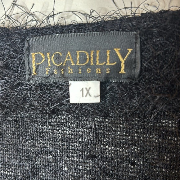 PICADILLY FASHION Fuzzy Open Front Long Black Cardigan Sweater - Picture 8 of 13